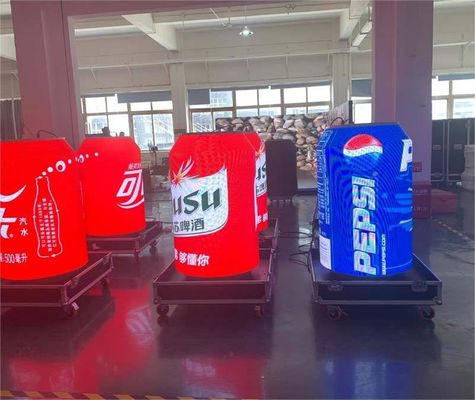 Beer Bottle Can Shaped LED Display HD P2 Video Display Pop Cans LED Screen Flexible Beer Bottle Displays