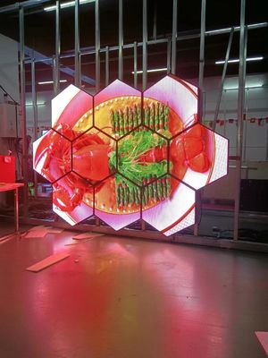 Hexagon Creative Led Signs Screen Customized hex led display Full Color led display