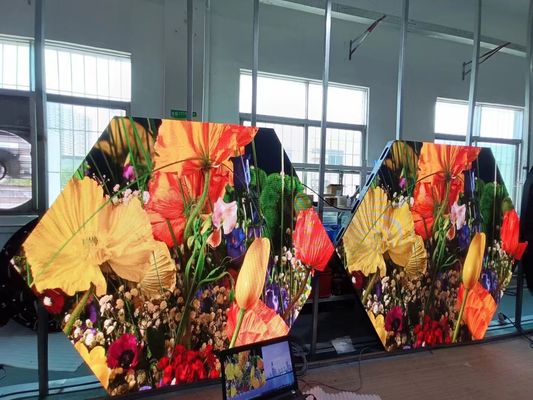 IP65 Outdoor Led Hexagon Wall Panels Display For Commercial Advertising