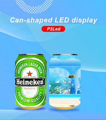 Beer Bottle Can Shaped LED Display HD P2 Video Display Pop Cans LED Screen Flexible Beer Bottle Displays