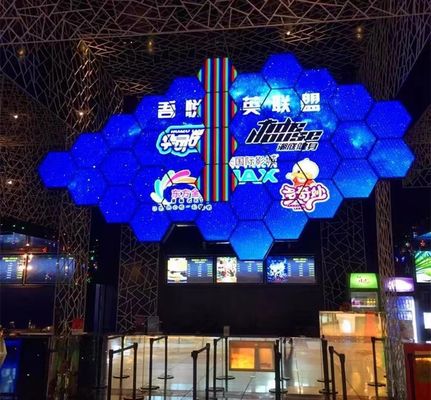 ROHS 300mm P3.2 Hexagon Led Display Screen Full Colour