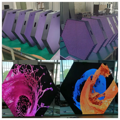 ROHS 300mm P3.2 Hexagon Led Display Screen Full Colour