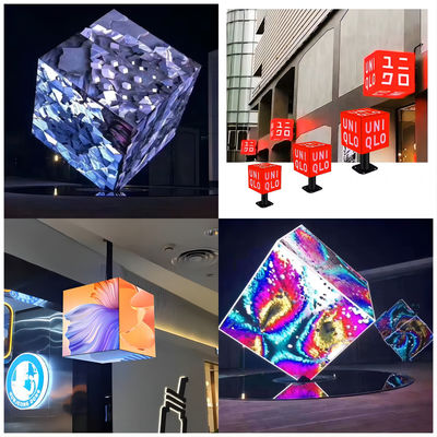 5 Face Creative LED Display Video Cube ROHS Certificated For Exhibitions