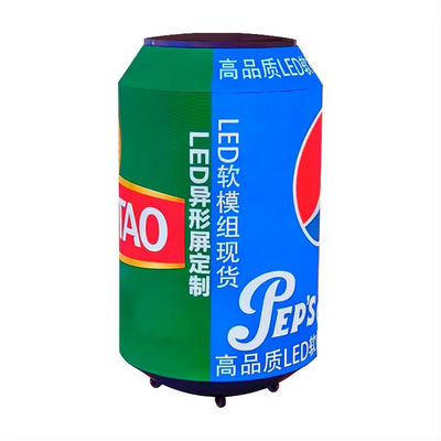 Telescopic Flexible Led Screen Panel Can Beer Bottle Display For Planetariums