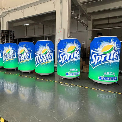 Custom Size Special Beer Bottle Can LED Screen Full Color Advertising Digital Signage Beverage Can Shape Flexible LED Display
