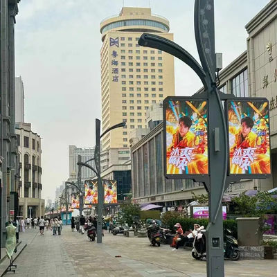 outdoor street lighting pole led display P4 Light Pole Led Screen