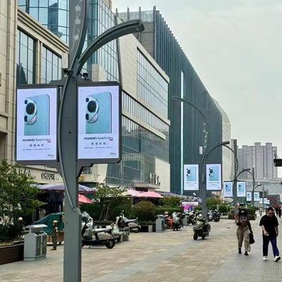 outdoor street lighting pole led display P4 Light Pole Led Screen