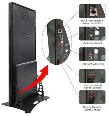 Floor Standing Led Digital Poster Display Control Wifi USB Movable Advertising LED Screen