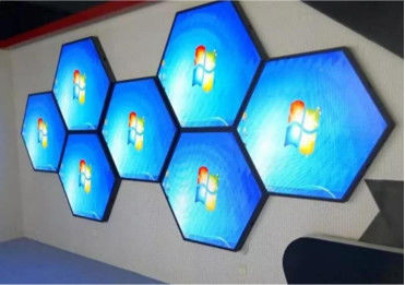 IP65 Outdoor Led Hexagon Wall Panels Display For Commercial Advertising