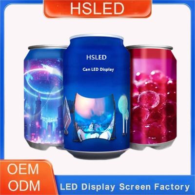 크리에이티브 캔 LED 디스플레이 화면 병 모양 LED 디스플레이